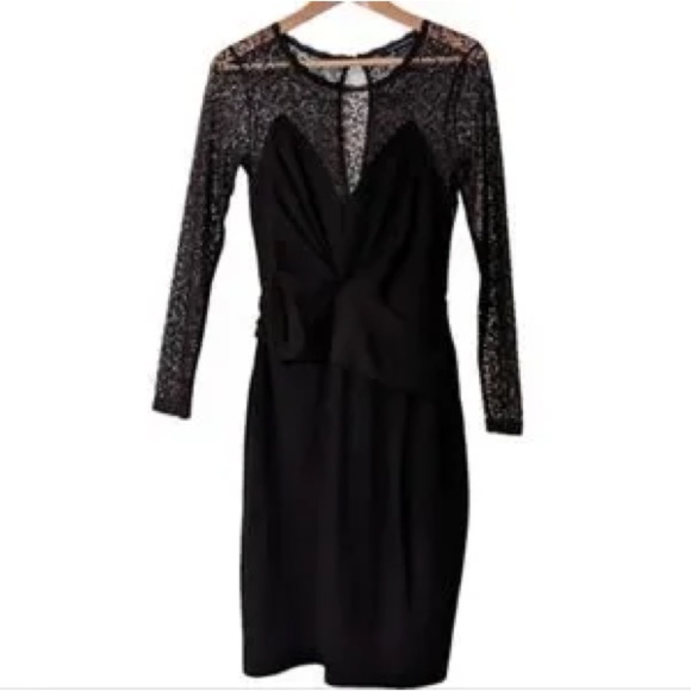 French Connection long sleeved lacy little black dress.